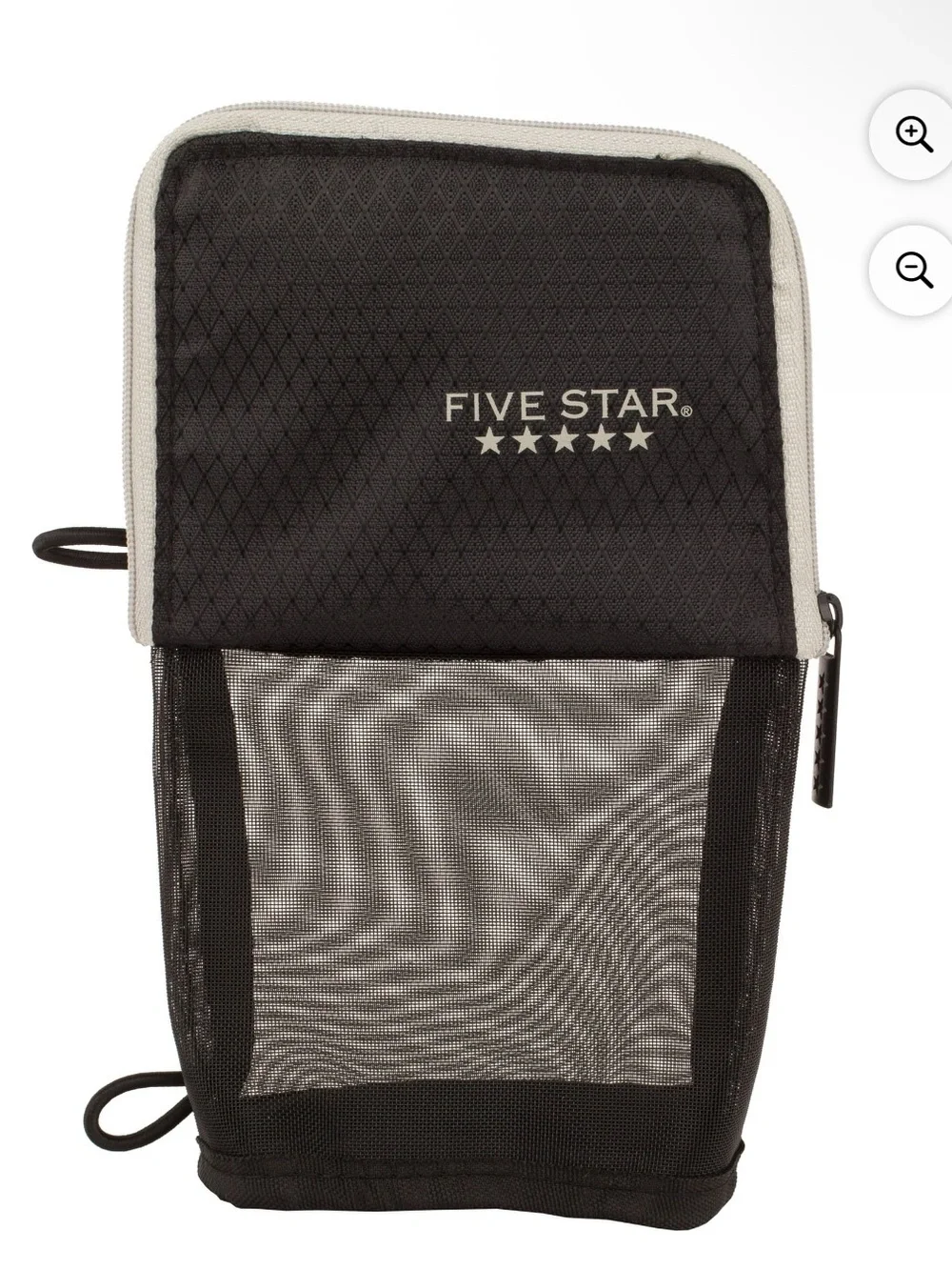 Five Star Black and Gray Stand ‘N Store Pencil Pouch